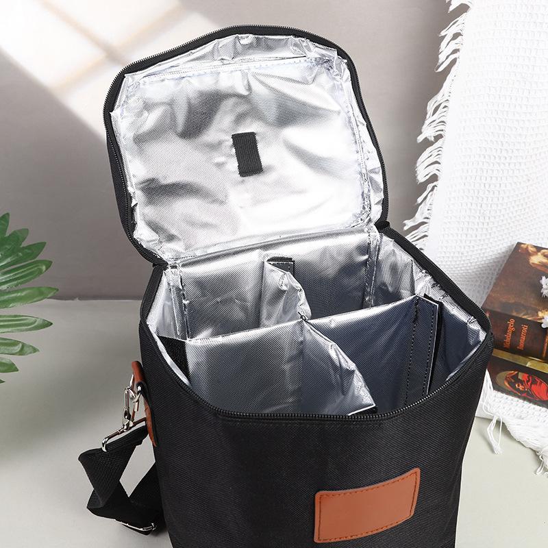 Cooler Wine Bottle Insulated Bag for Wine Thermal 4 Drink Bottle Beer Outdoor Portable Party Travel Carrier Wine Cooler Tote Bag