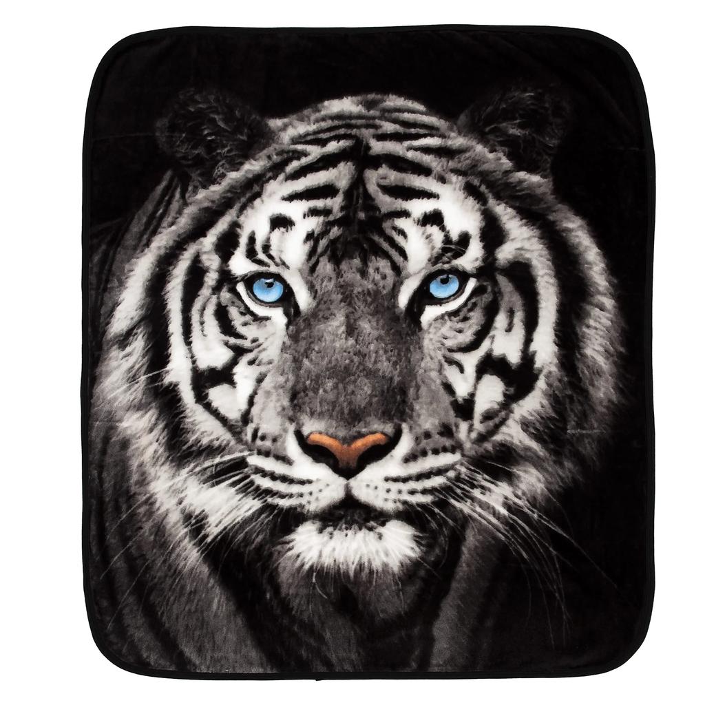 Tiger Blanket Super Soft Warm Bedding Animal Print Throw Blankets Sofa Couch Bedroom Decor Flannel Plush Blanket for All Season