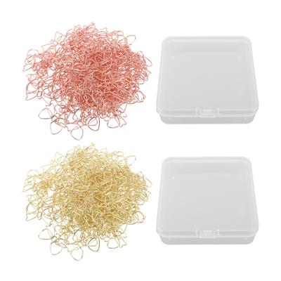 100pcs Cute Paper Clips Non Skid Bow Shape Anti Rust Colorfast Metal Office Paperclips Planner Clips