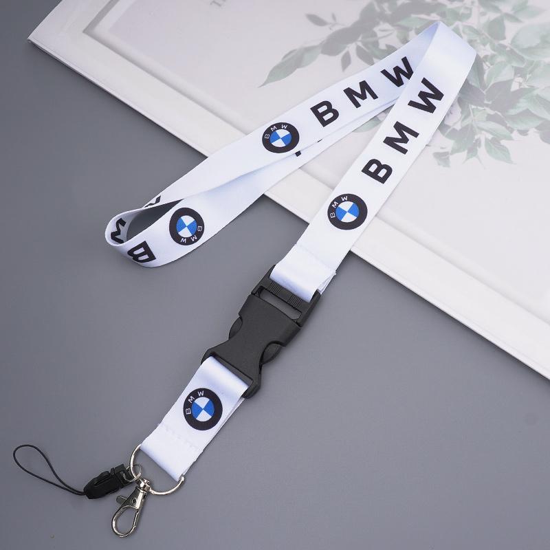 Performance Logo Lanyard Nylon Printing Emblem Key Strap Holder&Staff ID Cards For BMW M Performance E90 E60 E46 Accessories