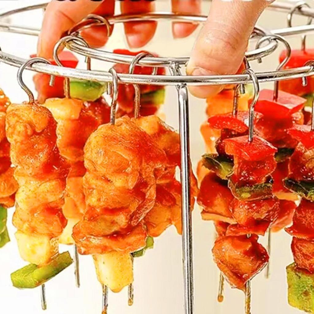 Set Raft Broșete Grill, Instrument Rotisor Set Shish Kabob, Aparat Kebab pentru Gătit în Grădină în Aer Liber