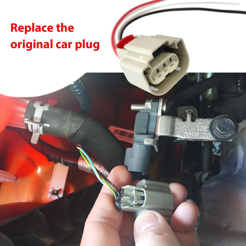 2pc For Ford Ranger T6 2.2 3.2 TDCi 2011-2025 DPF Exhaust Gas Pressure Sensor 3Pin Plug Connector Harness Wiring