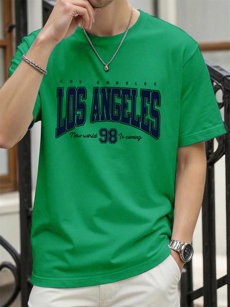 Famous City In The United States Print Men TShirt Trendy Casual Loose T Shirts Cotton Soft Streetwear Summer AllMatch Clothes