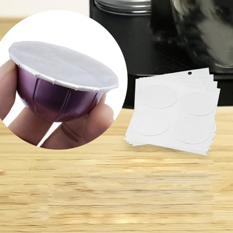 100PCS Aluminum Coffee Pods Stickers Coffee Pods Sealers Preservation Covers Coffee Pods Sealing Lid for Coffee Pods