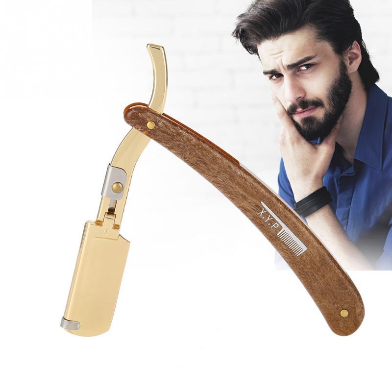 Buy Professional Folding Straight Razor Stainless Steel Beard Shaver ...