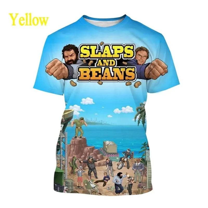 Letní Krátké Tričko Terence Hill A Bud Spencer 3D Tištěné Tričko Pánské A Dámské Ležérní Móda Vtipná Krátký Rukáv Trička Vrcholy