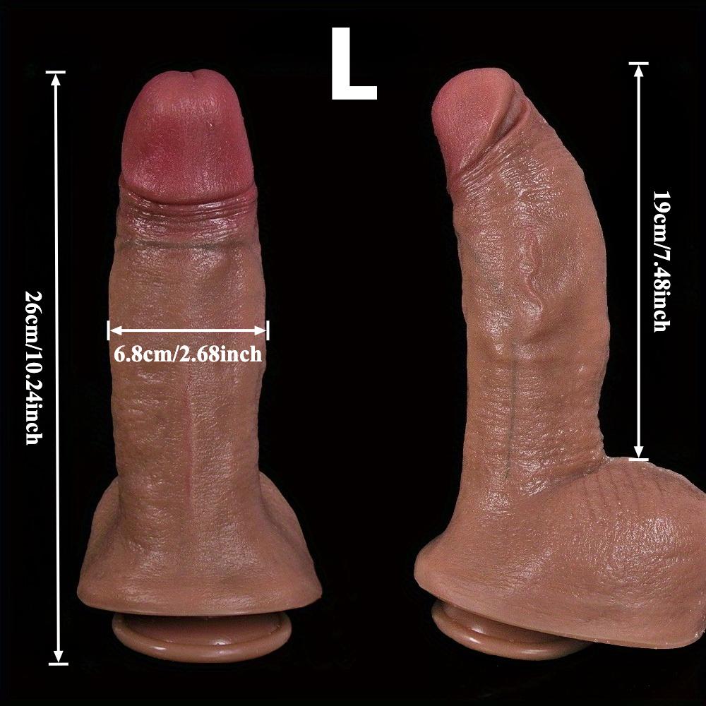 Soft Lifelike Dildo with Testicles,Flexible Silicone Penis with Strong Suction Cup,Big Glans Design for G-Spot & Anal Stimulation,Adult Sex Toy,Women