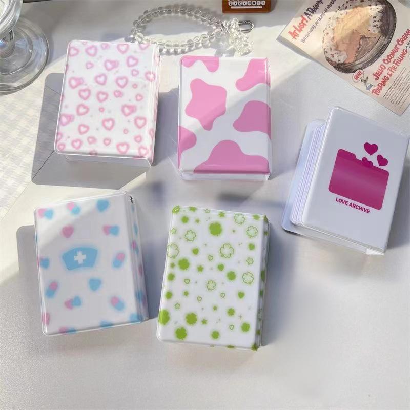 Uroczy album na zdjęcia 3-calowy, pusty, sercowy, etui do przechowywania zdjęć, segregator na karty Kpop, wizytówka, uchwyt na karty ze zdjęciami, 36 kieszeni