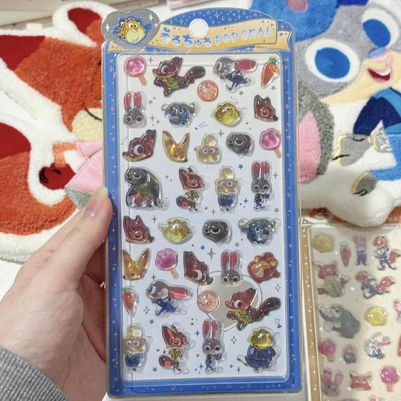Zootopia 3D Jelly Stickers Cute Animal Characters For Phone Case Decoration Hand Account Scrapbooks Handcraft Journal Macbook