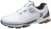 Bridgestone Zero Spike Biter Wide SH2507 Spikeless Golf Size 4E Men's Shoes, White/Olive, 25.0cm,