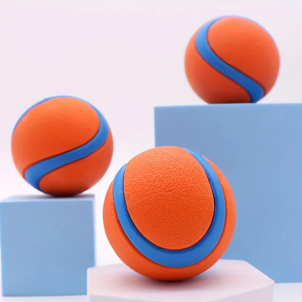 2 Stück Langlebige Haustier Hundeballspielzeuge Natur Hüpfender Gummi Massiver Ball Widerstandsfähig Gegen Hundekauen Spielzeug Für Draußen Werfen und Training für Hunde