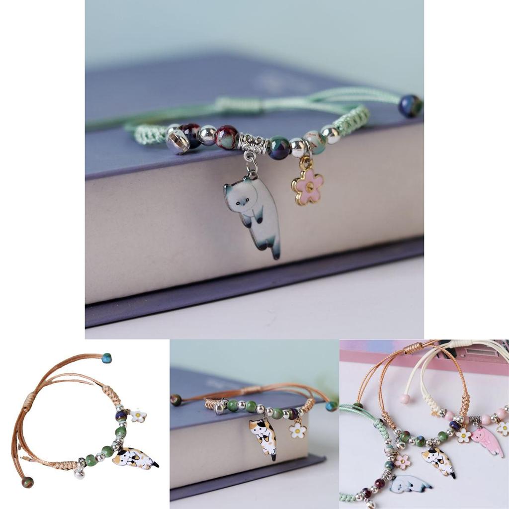 Spring 2024 Cat Animal Pendant Bracelet With Electroplated Finish For Stylish Women