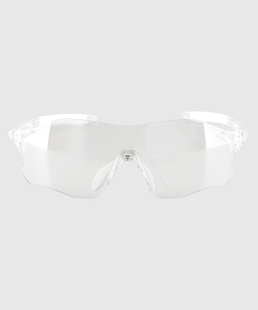 Tuditeo Une Sports Outdoor Goggles Sunglasses C10 Photochromic Black Frame Transparent White