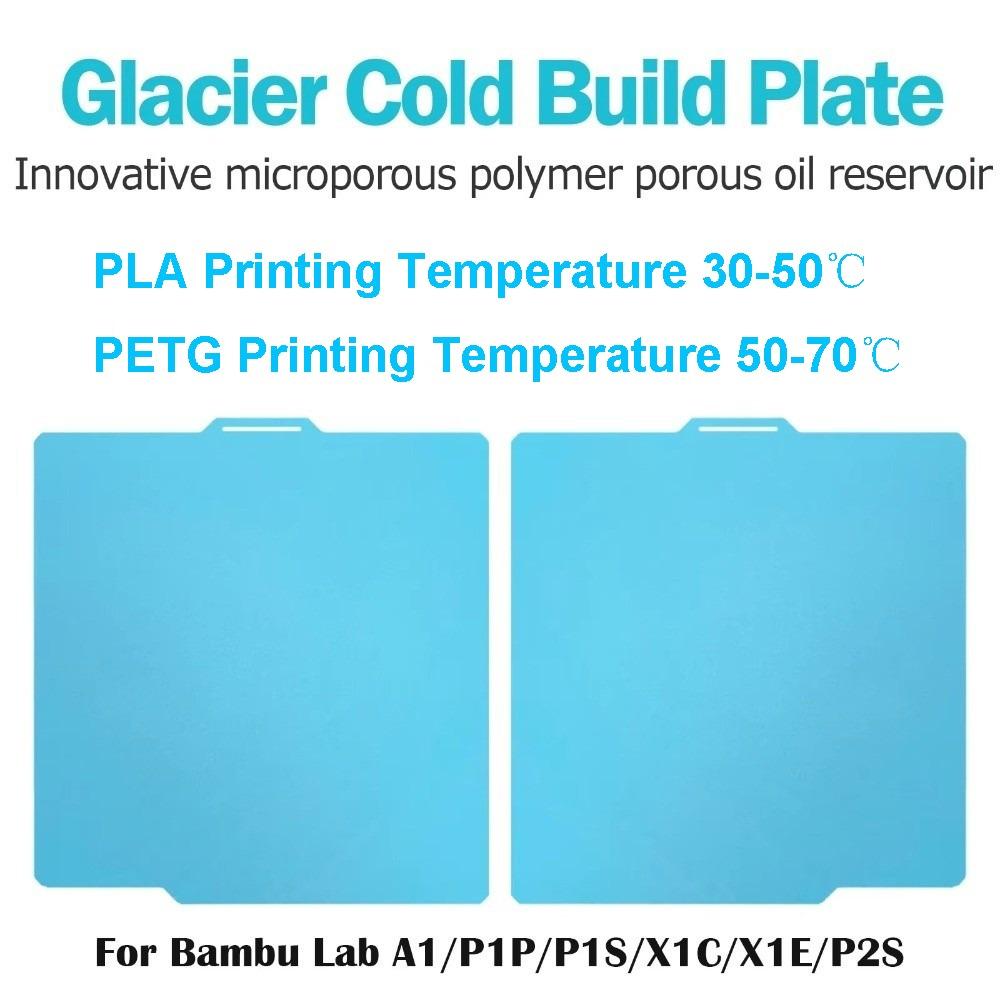1 Stück doppelseitige Kaltbauplatte für Bambu Lab X1C/X1E/P1P/P1S/A1/P2S/X2D Anycubic Kobra S1/S1C