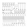 81pcs Pegboard Hooks Assortment Organizer Wall Storage Stainless Steel