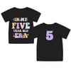 Koszulka dla małej dziewczynki chłopca Koszulki urodzinowe Koszulki dla dzieci 5 lat