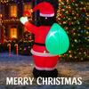 6.89FT Inflatable Toy Santa Claus Gift Bag Christmas Decoration for Yard Xmas Supplie with LED Light Home Ornaments Festive Gift