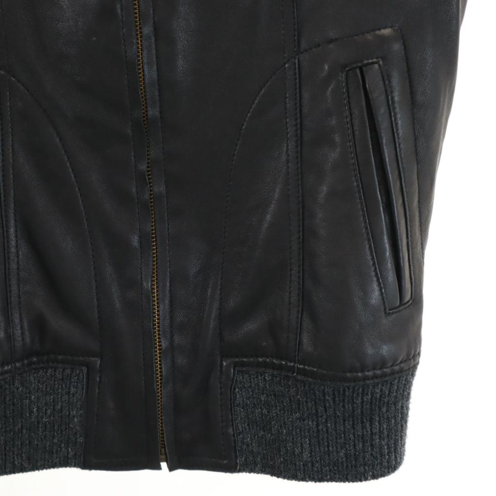 MACPHEE Jachetă de piele de oaie 38 negru Femei Second-hand