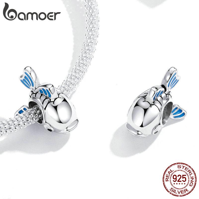 Bamoer Autentické stříbro 925 ze série Ocean of Joy Silve Beadss Charm pro originální náramek