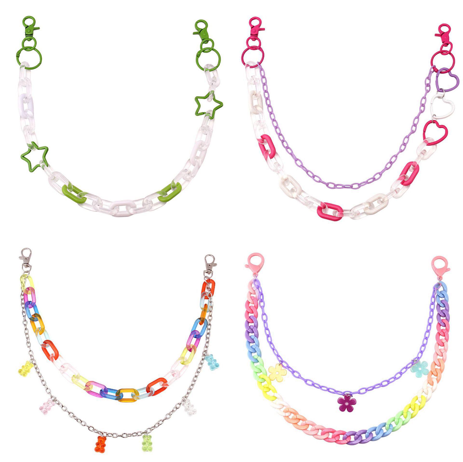

Acrylic Double Layer Flower Resin Hip Hop Waist Chain for Men & Women