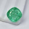 12.40 Ct Square Cushion Natural Green Emerald A++ Certified Loose Gemstone