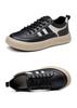 Spring Autumn New Cow Leather Sneakers for Men Lace Designer Fashion Board Shoes Male Wear-resistant Soft Sole Casual Shoe Ma