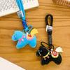 Lightweight Portable Keychain Chinese Characters Embroidery Horse Shape Keychain Good Luck Blessings Car Key Chain Bag Pendant