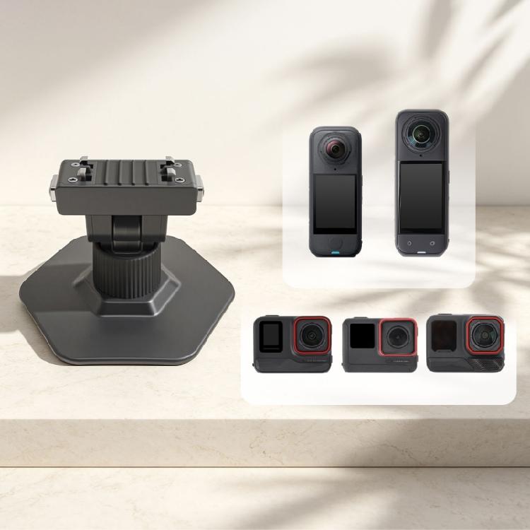 Cycling Helmet Camera Mount with 360°Swivel Positioning Structure, Adhesive Quick Release Base for X4 Air/ X5 Setup Use