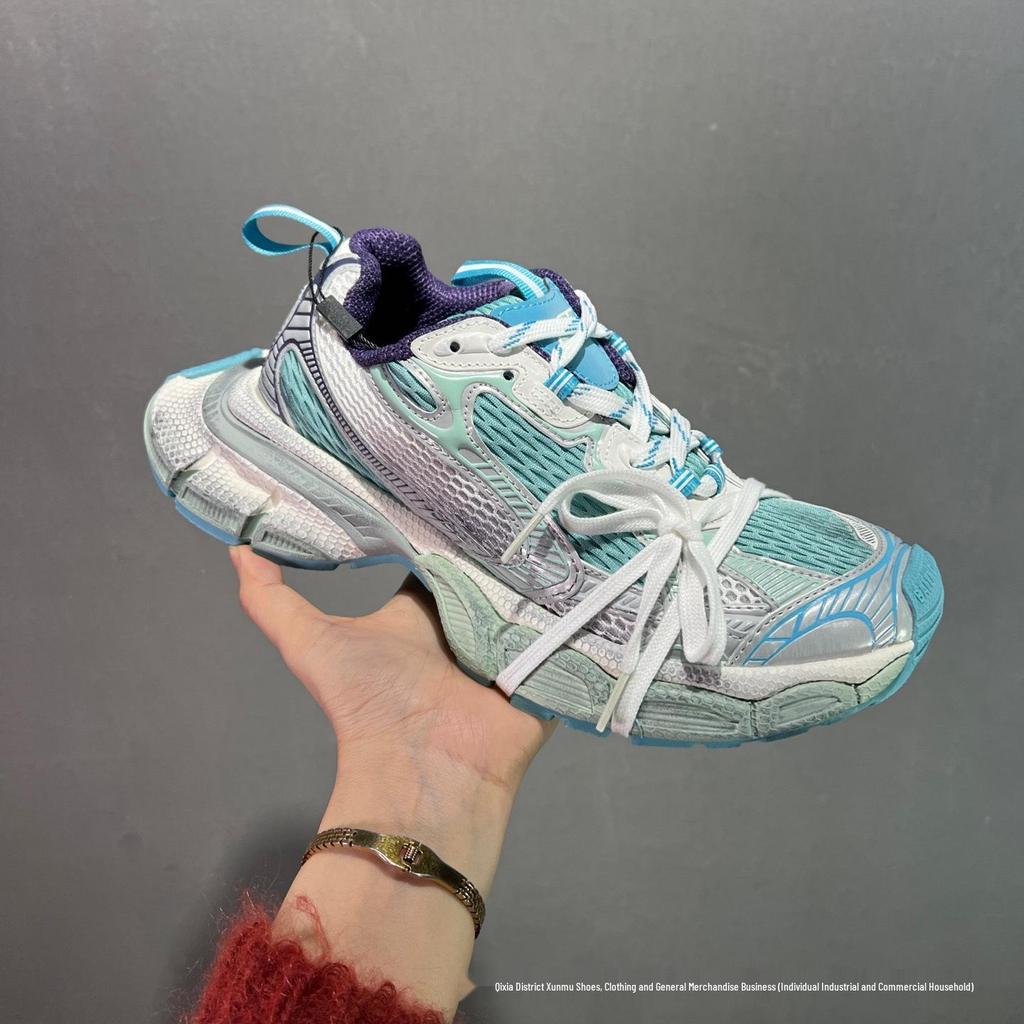 Men's Black Distressed Style 3XL Thick-Soled Casual Sports Dad Shoes with Height Boost