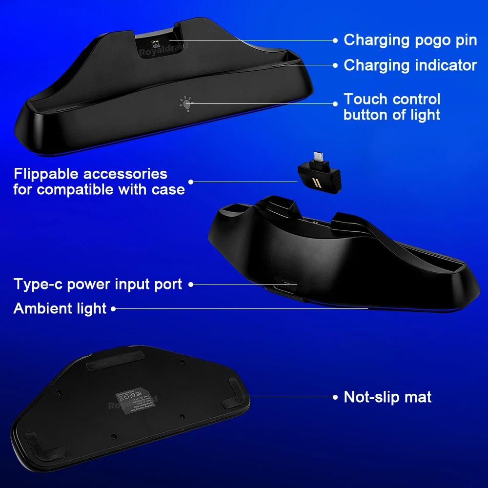 7 Lights  Auto-Align Charging Dock Station for PS5 PS Portal Charger Stand for PS Portal Handheld Stand Holder for PS5 PS Portal