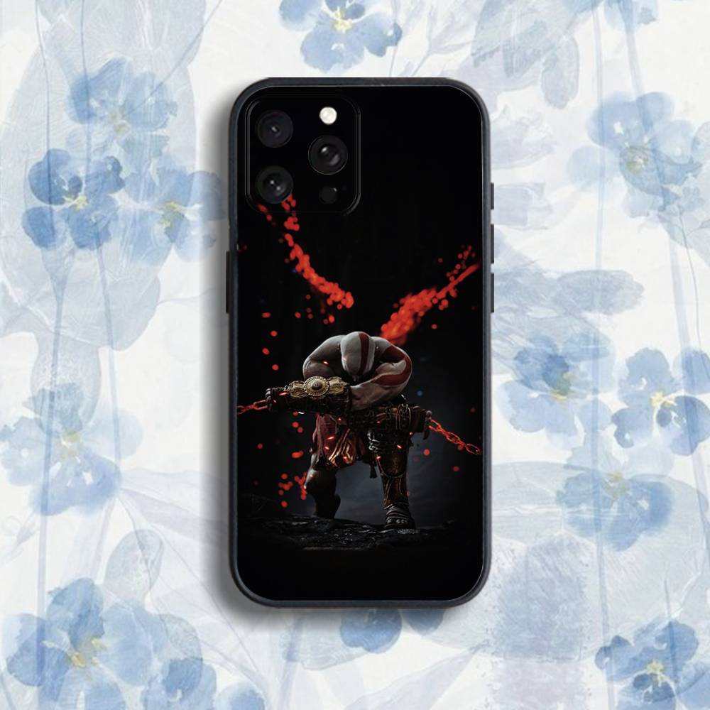 Game God of W-War Phone Case For iPhone 17,16,15,14,13,12,Pro,Max,Plus,E,SE4,Air,Mini Black Soft Box