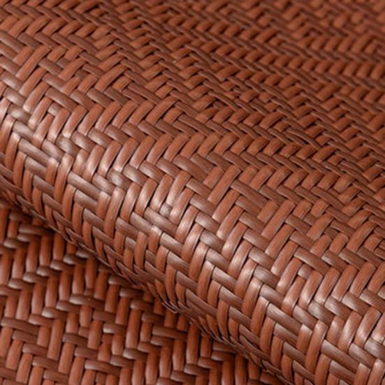 Summer Woven Rattan Seat Cushion, Square Office Dining Chair Mat with Ties, Anti-slip Breathable Handmade Cooling Sitting Pad