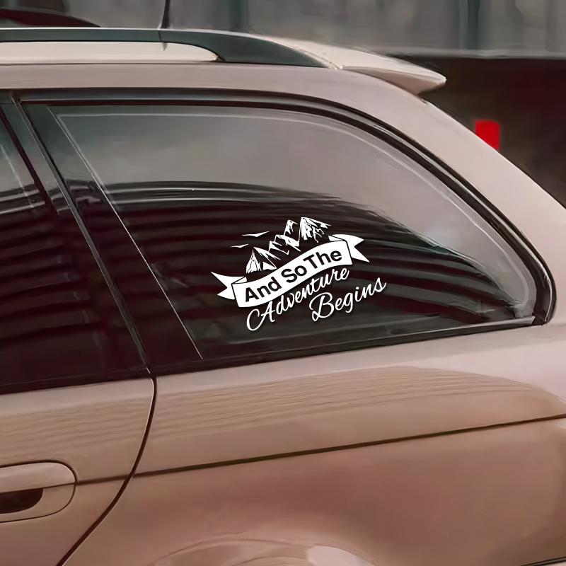 Падаючі гуси над Горами Пригод креативні та смішні наліпки для шанувальників мультфільмів та закоханих, висока якість для автомобілів, вантажівок, мотоциклів