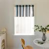 Short Cotton Curtain for Kitchen Window, Gray Stripe, Linen, Living Room, Cafe Cabinet Cover, New Half Curtain