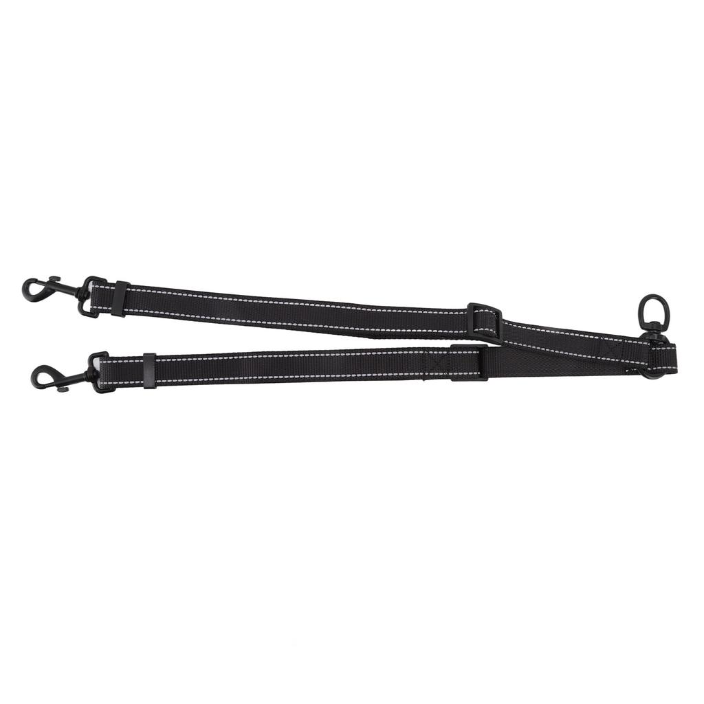 2 Dog Leash Black Nylon 360 Degree Swivel Reflective Dual Dog Walking Leash for Dog Outdoor Activity