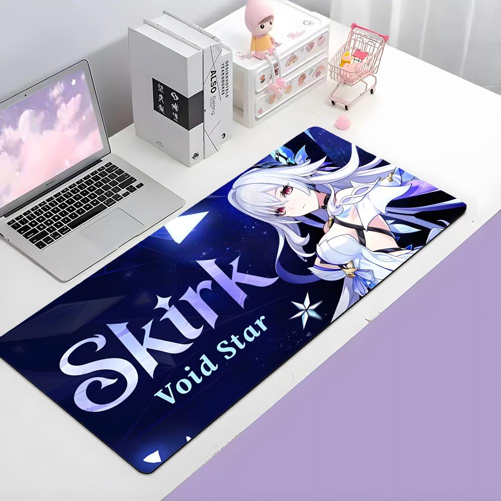 Game Character Genshin Impact Skirk Mouse Pad Large Gaming Mousepad With Thick Stitched Edge NonSlip Desk Mat