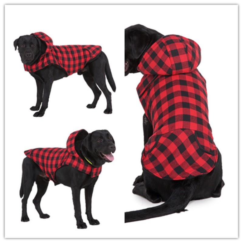 Winter Pet Dog Coat With Reflective Stripes Warm Thick Cotton Jacket Large Dogs