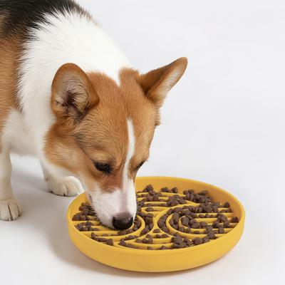Tigela para Cães Alimentador Lento Tigela de Comida para Cães de Silicone Brinquedo Quebra-Cabeça Tigela de Alimentação Lenta para Prevenir Engolir Engasgos e Inchaço para Cães e Gatos