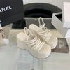 Fashion Women's Roman Sandals 2025 New Summer Beach Shoes Fashion High Heeled Slippers Silver Wedge Platform Slope Heel Casual Sandalias