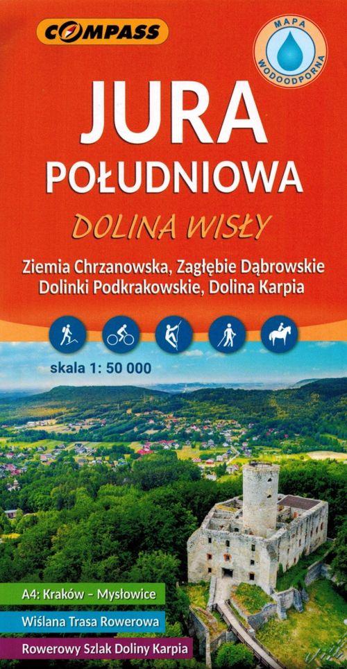 Jura Południowa, Dolina Wisły 1:50 000. Laminowana Mapa Turystyczna. Wyd. 2024. Compass