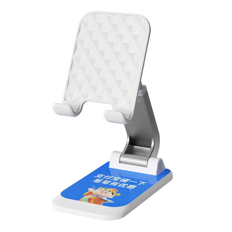 Foldable, Height-Adjustable Phone Stand for Streaming and Viewing - Portable and Multi-functional Storage Design