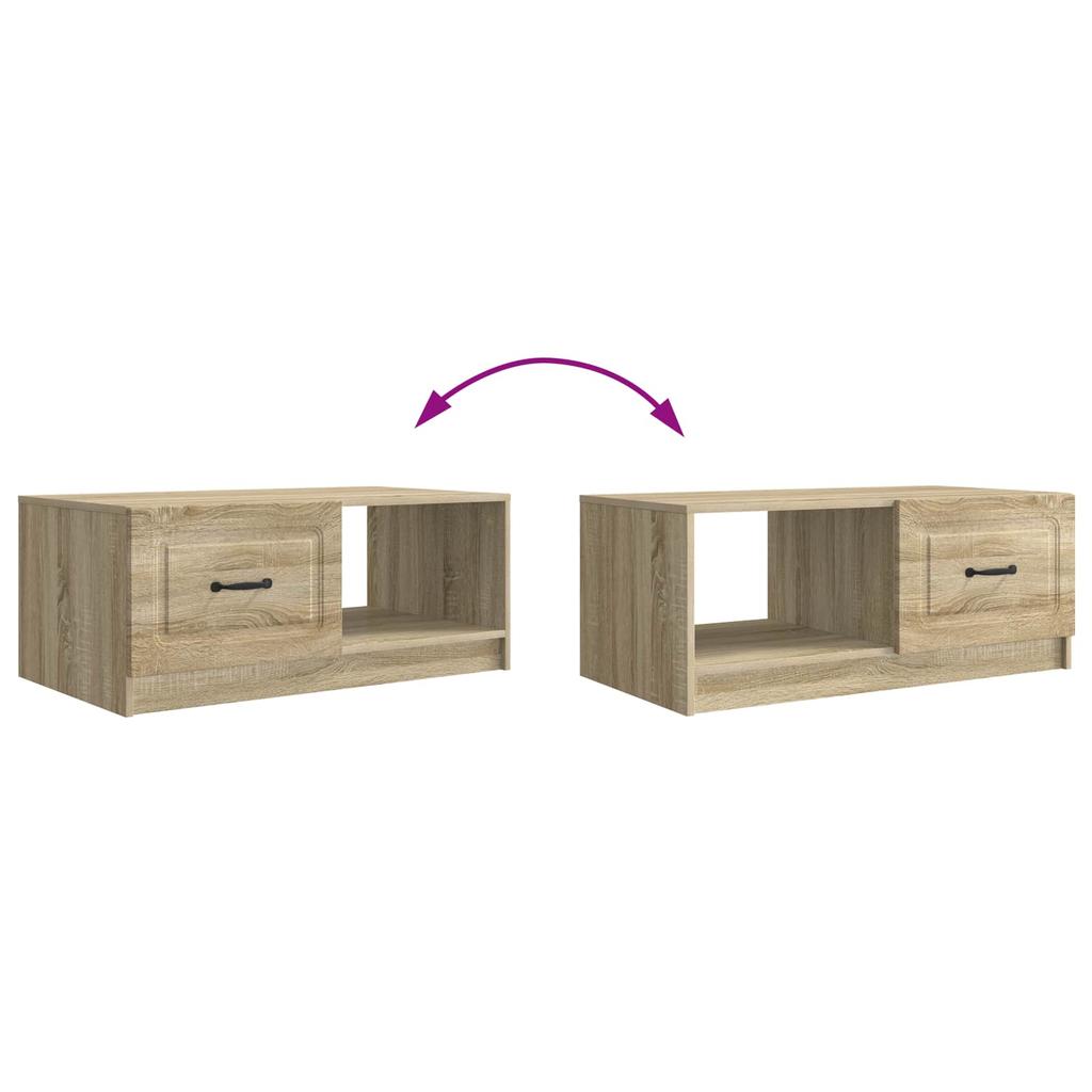 Coffee Table Sonoma Oak 90 X 50 X 37 Cm Engineered Wood