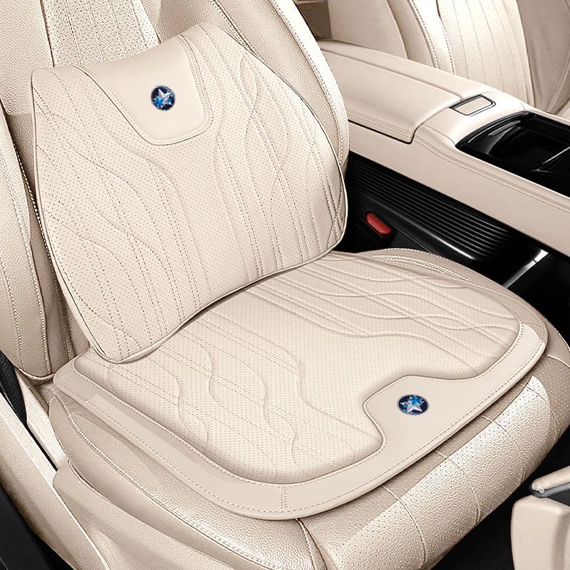 Venucia Car Neck and Lumbar Support Cushion - Memory Foam Comfort Headrest Pillow
