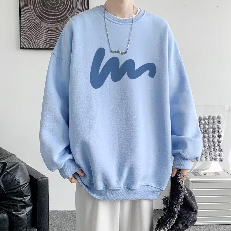 Unisex Thin Round Neck Sweatshirt: Hong Kong Style Casual Loose Fit for Spring & Autumn
