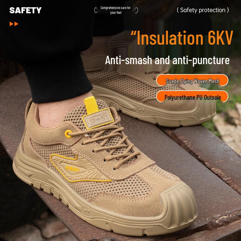 Bo Zong Men s Suede Breathable Safety Work Shoes 40