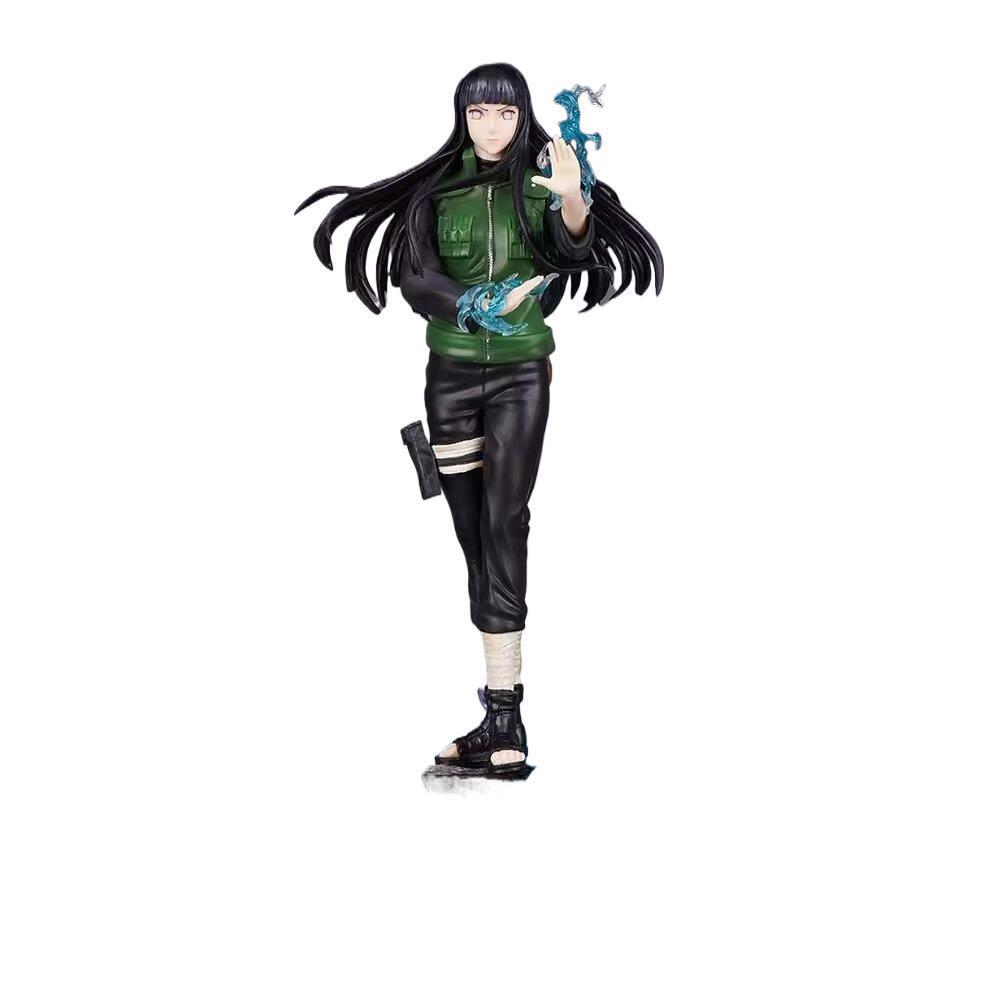 34cm Anime Naruto Hyuga Hinata Battle Action Figure Giant Waves GK Model Statue Collectible Ornaments Figurine Toys Gifts