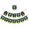 Eid Mubarak for Banner Moon Star Castle Pull Flag 5m Bunting Garland Ornament for Ramadan Party Wall Door Fireplace Deco