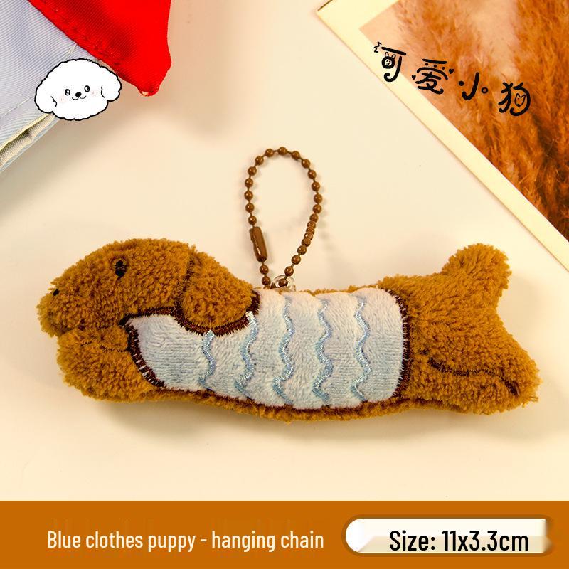 Cute Dachshund Puppy Pendant: Plush Toy Keychain, Backpack Charm, Brooch & Headdress Accessory
