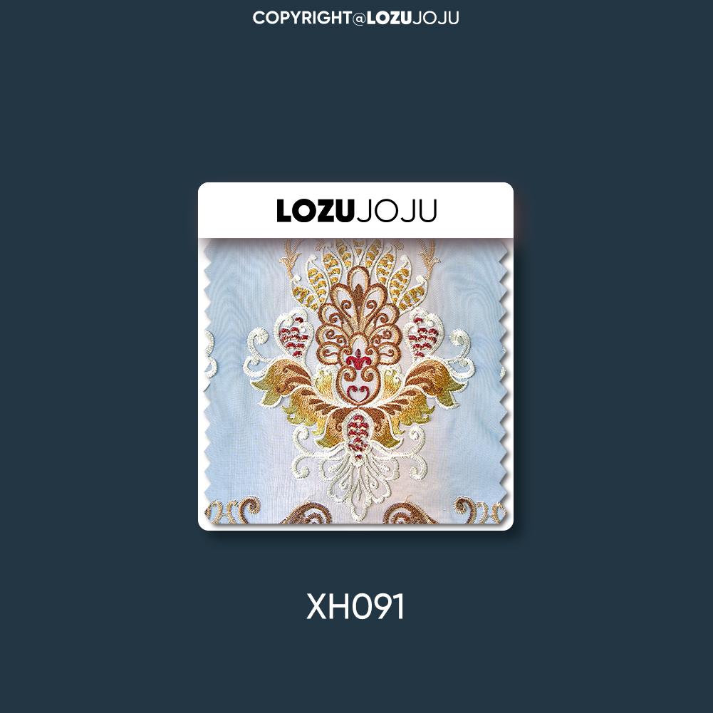 

1PC LOZUJOJU Високоякісна вишита ретро-шифонова штора в європейському стилі для домашнього декору у вітальні та спальні W100cm x L200cm