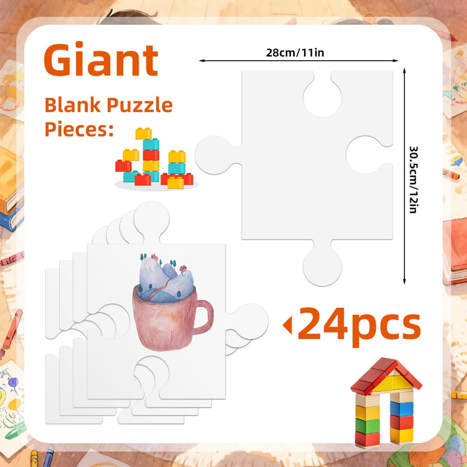 

24x Blank Puzzle 30.5cmx28cm for All Ages Kids Adults Artwork DIY Art Puzzles Templates